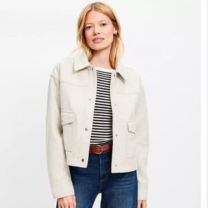 LOFT Brushed Cream Jacket